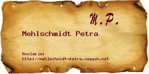 Mehlschmidt Petra névjegykártya