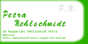 petra mehlschmidt business card